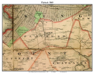 Flatbush, New York 1860 Old Town Map Custom Print - NYC Environs