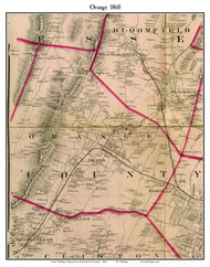 Orange (partial), New Jersey 1860 Old Town Map Custom Print - NYC Environs
