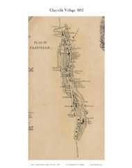 Clayville Village, New York 1852 Old Town Map Custom Print - Oneida Co.