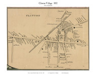Clinton Village, New York 1852 Old Town Map Custom Print - Oneida Co.