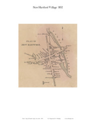 New Hartford Village, New York 1852 Old Town Map Custom Print - Oneida Co.