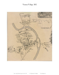 Vernon Village, New York 1852 Old Town Map Custom Print - Oneida Co.