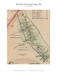 Whitesboro & Yorkville Villages, New York 1852 Old Town Map Custom Print - Oneida Co.
