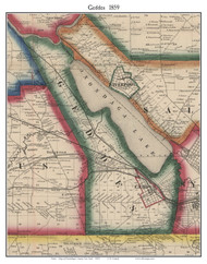 Geddes, New York 1859 Old Town Map Custom Print - Onondaga Co.