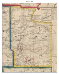 Manlius, New York 1859 Old Town Map Custom Print - Onondaga Co.