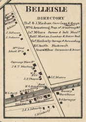 Belleisle, New York 1859 Old Town Map Custom Print - Onondaga Co.