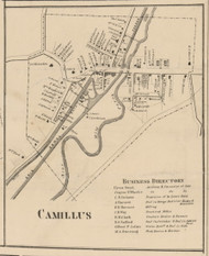 Camillus Village, New York 1859 Old Town Map Custom Print - Onondaga Co.