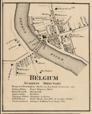 Belgium, New York 1859 Old Town Map Custom Print - Onondaga Co.