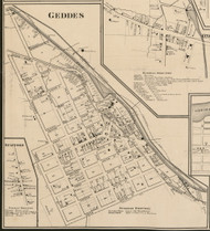 Geddes Village, New York 1859 Old Town Map Custom Print - Onondaga Co.