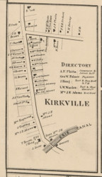 Kirkville, New York 1859 Old Town Map Custom Print - Onondaga Co.