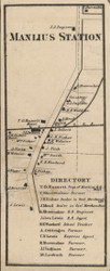 Manilus Station, New York 1859 Old Town Map Custom Print - Onondaga Co.