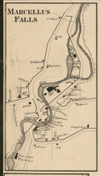 Marcellus Falls, New York 1859 Old Town Map Custom Print - Onondaga Co.