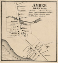 Amber, New York 1859 Old Town Map Custom Print - Onondaga Co.