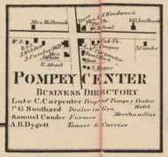 Pompey Center, New York 1859 Old Town Map Custom Print - Onondaga Co.