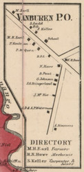 Vanburen Village, New York 1859 Old Town Map Custom Print - Onondaga Co.