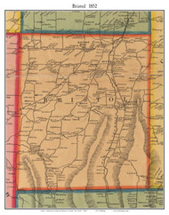 Bristol, New York 1852 Old Town Map Custom Print - Ontario Co.
