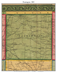Farmington, New York 1852 Old Town Map Custom Print - Ontario Co.