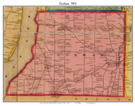 Gorham, New York 1852 Old Town Map Custom Print - Ontario Co.