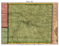 Phelps, New York 1852 Old Town Map Custom Print - Ontario Co.