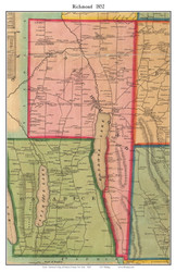 Richmond, New York 1852 Old Town Map Custom Print - Ontario Co.