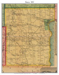 Seneca, New York 1852 Old Town Map Custom Print - Ontario Co.