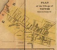 Victor Village, New York 1852 Old Town Map Custom Print - Ontario Co.