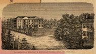 Canandaigua Academy & Boarding School, New York 1852 Old Town Map Custom Print - Ontario Co.