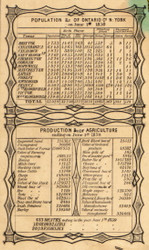 County Statistics - 2, New York 1852 Old Town Map Custom Print - Ontario Co.