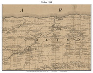 Carlton, New York 1860 Old Town Map Custom Print - Orleans Co.