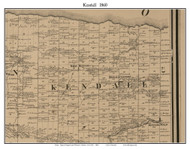 Kendall, New York 1860 Old Town Map Custom Print - Orleans Co.