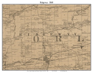 Ridgeway, New York 1860 Old Town Map Custom Print - Orleans Co.