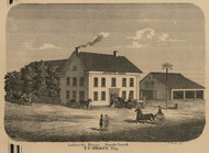Lafayette House, New York 1860 Old Town Map Custom Print - Orleans Co.