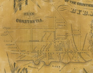 Constantia Village, New York 1854 Old Town Map Custom Print - Oswego Co.