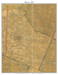 Mexico, New York 1854 Old Town Map Custom Print - Oswego Co.