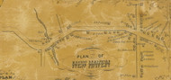 New Haven Village, New York 1854 Old Town Map Custom Print - Oswego Co.