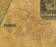 Parish Village, New York 1854 Old Town Map Custom Print - Oswego Co.