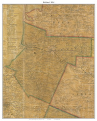 Richland, New York 1854 Old Town Map Custom Print - Oswego Co.