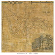 Pulaski - Richland, New York 1854 Old Town Map Custom Print - Oswego Co.