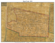 Sandy Creek, New York 1854 Old Town Map Custom Print - Oswego Co.