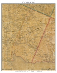 West Monroe, New York 1854 Old Town Map Custom Print - Oswego Co.