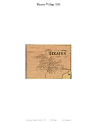 Decatur Village, New York 1856 Old Town Map Custom Print - Otsego Co.