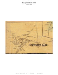 Schuylers Lake - Exeter, New York 1856 Old Town Map Custom Print - Otsego Co.