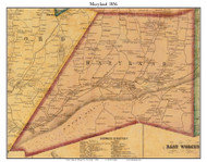 Maryland, New York 1856 Old Town Map Custom Print - Otsego Co.