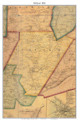 Milford, New York 1856 Old Town Map Custom Print - Otsego Co.