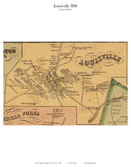 Louisville - Morris, New York 1856 Old Town Map Custom Print - Otsego Co.
