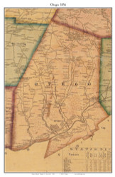 Otego, New York 1856 Old Town Map Custom Print - Otsego Co.