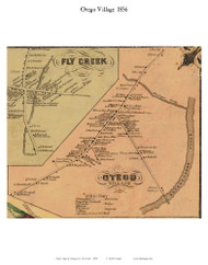 Otego Village, New York 1856 Old Town Map Custom Print - Otsego Co.