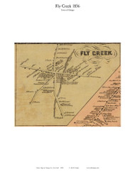 Fly Creek - Otsego, New York 1856 Old Town Map Custom Print - Otsego Co.