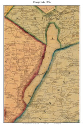 Otsego Lake, New York 1856 Old Town Map Custom Print - Otsego Co.
