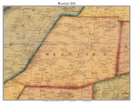 Westford, New York 1856 Old Town Map Custom Print - Otsego Co.